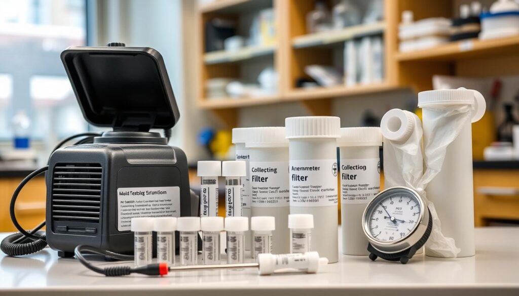 Air sampling equipment for mold testing Air sampling equipment for mold testing