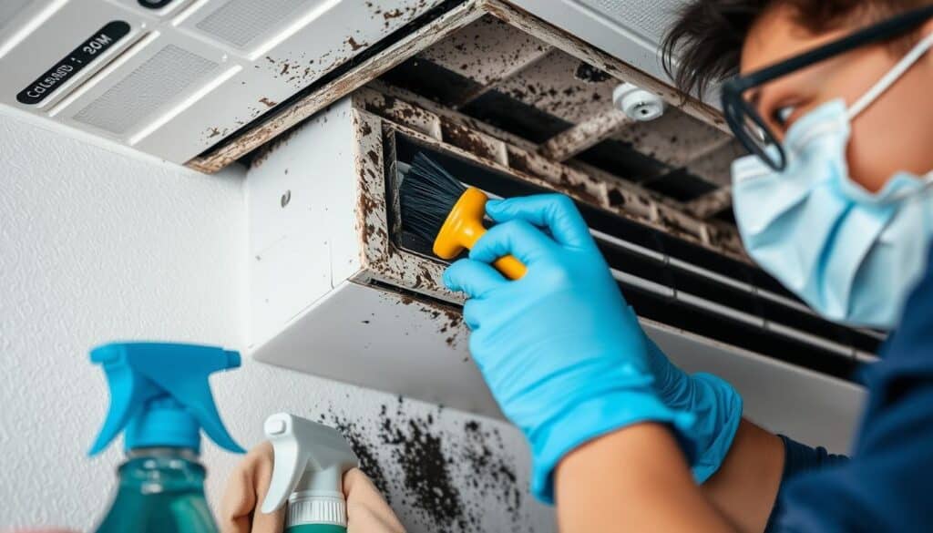 Mold removal from AC vents